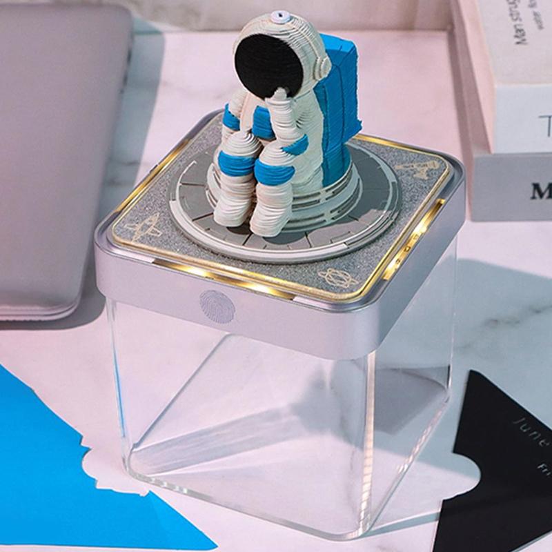 Tidsmätarkalender 2026 med ljus, 3D-kalender 2026, Gör-det-själv avrivbar tidmätarkalender, 3D-konstnärliga block, 3D-anteckningsblock