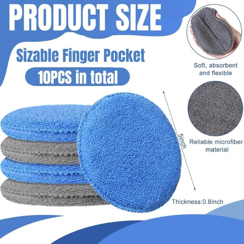 10 Pièces-1 Pièce Éponge de Polissage pour Cire de Voiture Pour Entretien Détaillé de Voiture Tampon de Polissage Fibre Superfine Dépoussiérage Entretien Éponge en Mousse Nettoyage