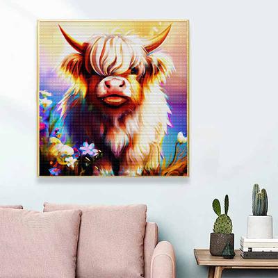 New Arrival 5D DIY Full Circle Diamond Painting "Comic Bison" Embroidery Cross Stitch Home Decor Gift