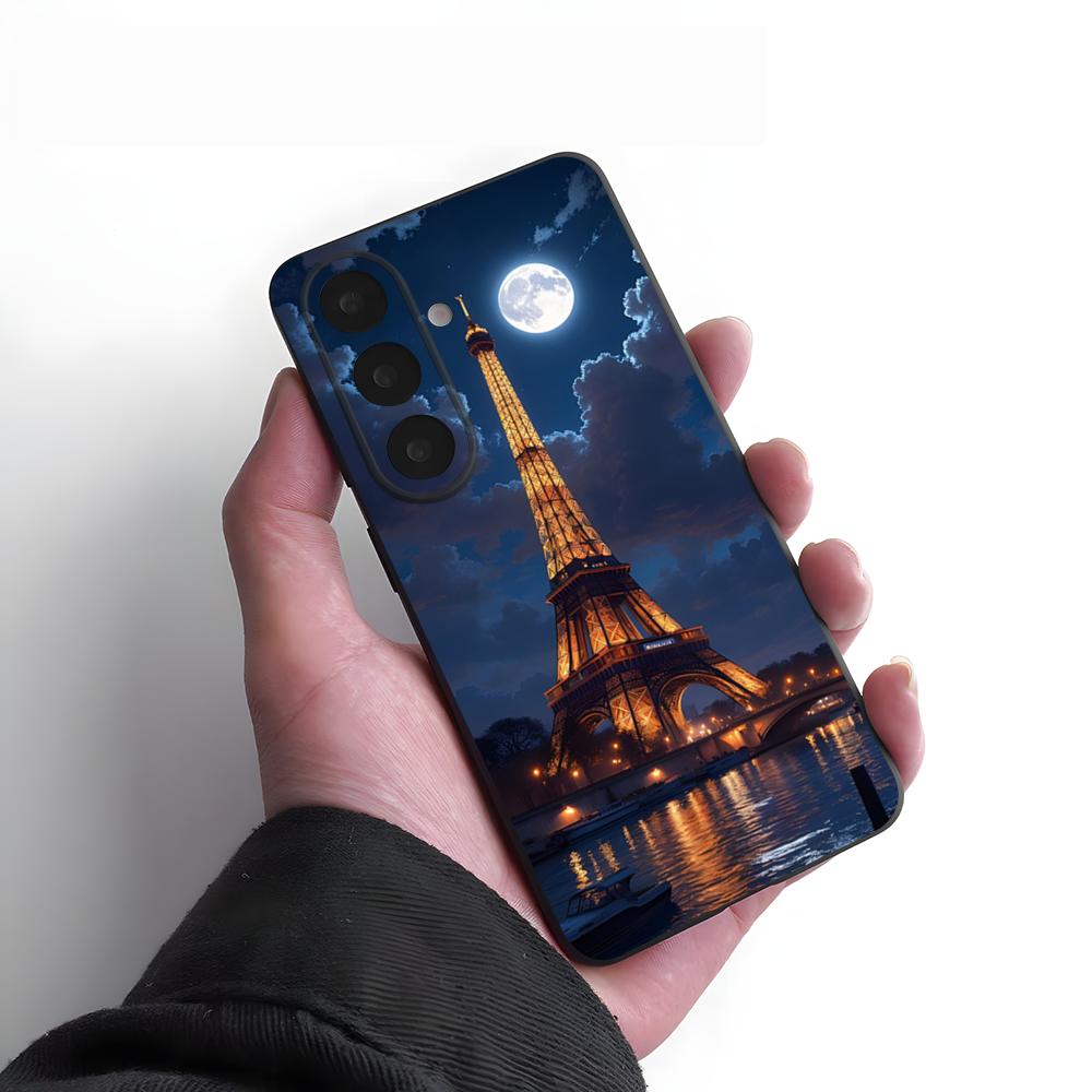 Eiffel Tower Phone Case For Samsung A25 A13 A33 5G A54 A36 A35 A56 A52 A14 Shockproof Soft Cover