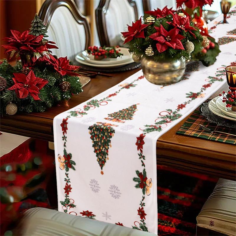 Buffalo Check Christmas Table Runner Seasonal Winter Christmas Xmas Waterproof Reusable Holiday Farmhouse Style Table Decoration