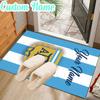 Custom Name Argentina Football Crest Rug Office Rug Chair Mat Non Slip Carpet Rugs for Bedrooms Dining Room Living Room Home Decor gifts