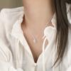 S999 Sterling Silver Star and Moon Necklace Women's Light Luxury Niche Design Zircon Clavicle Chain