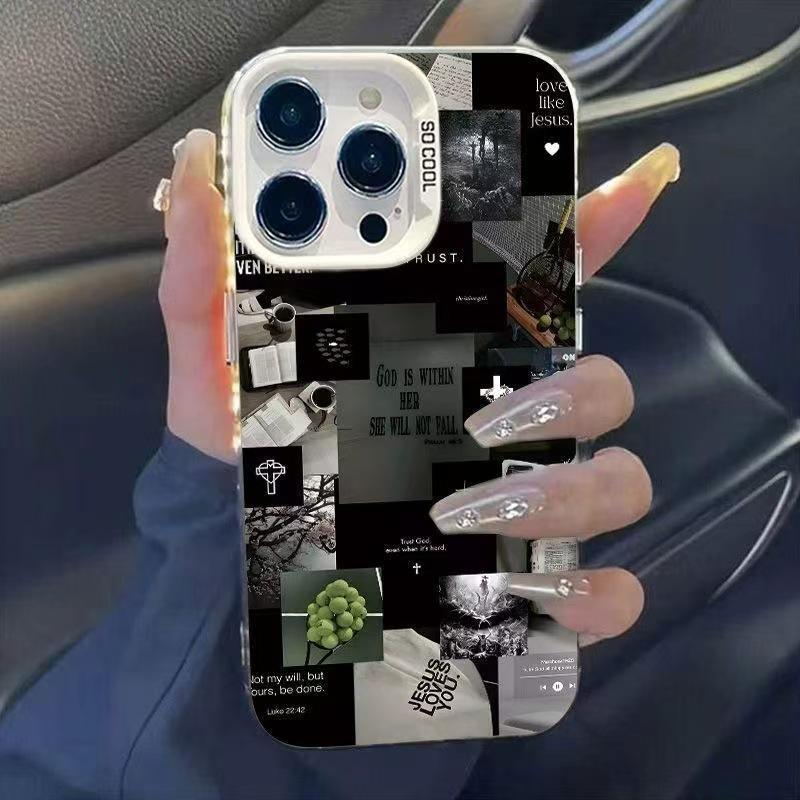 

Stylish European and American Puzzle Design Phone Case for iPhone 14Pro, 15Pro, and 16Promax. iPhone 14 Pro Max