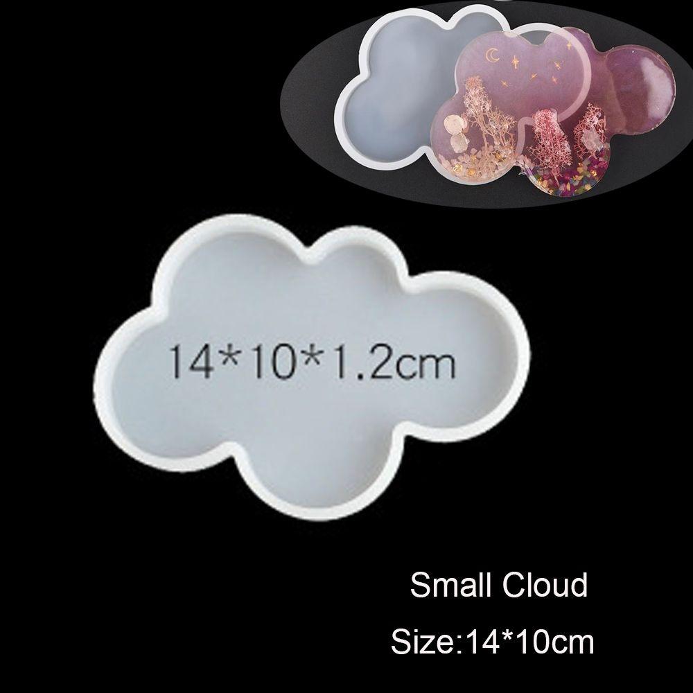 

Fluid Arts Coaster Mold Epoxy Resin Casting Molds Jewelry Making Mould Square/Round/Cloud/Love Small Cloud-14cm X 10cm