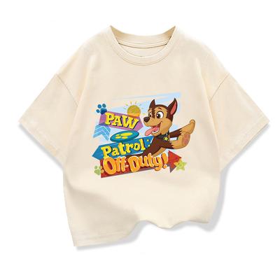 Paw Patrol 2025 New Kids Cartoon Short Sleeve T Shirt Boys Summer Clothes Tee Shirts Children Loose Thin Knit Clothes