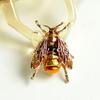 Brooch Pin Small Bee Shape Decorative Brooch with Enamel Finish Anti-Exposure Buckle Scarves Badge Party Accessory