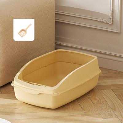 Caja de arena para gatos, duradera, arenero semicerrado, caja para gatitos y