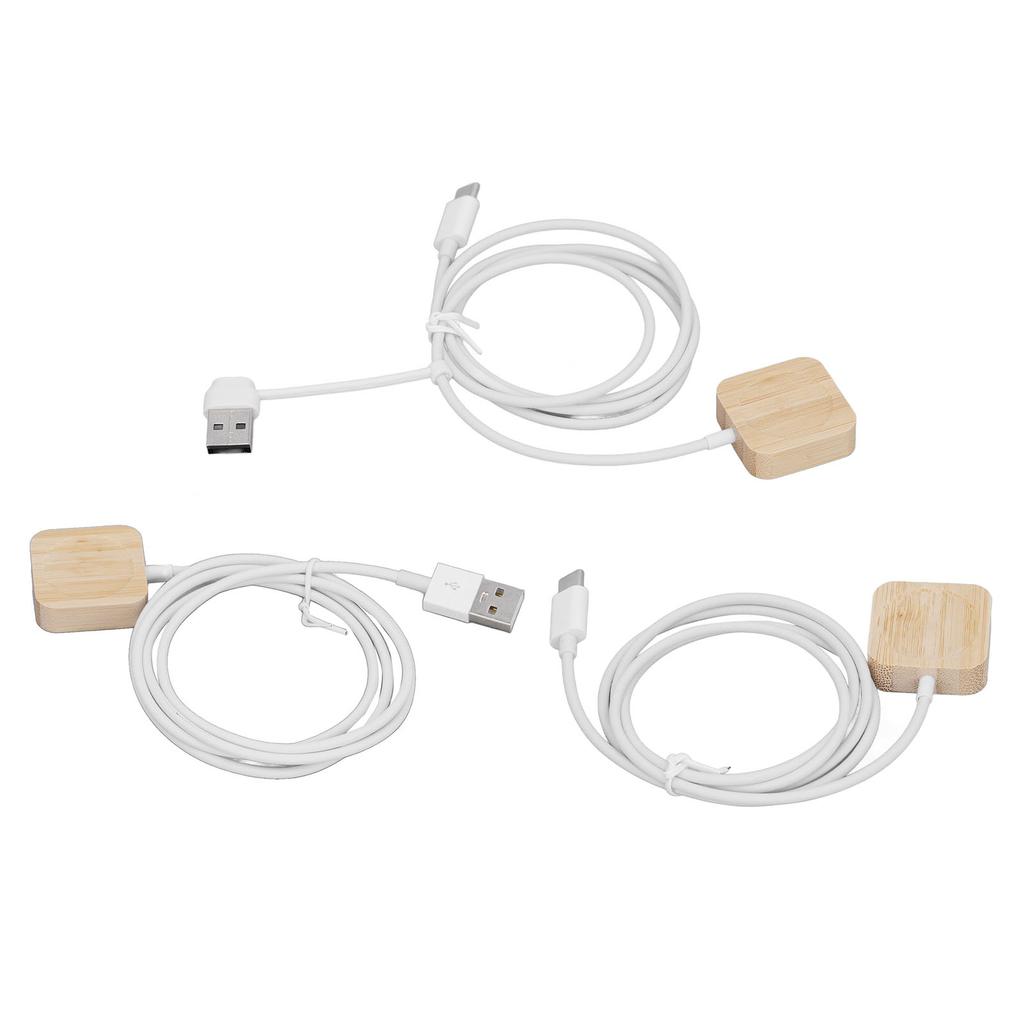 Watch Wireless Charger Portable Bamboo Magnetic Smart Watch Charging Cable for IOS Watch S9 8 7 6 5 