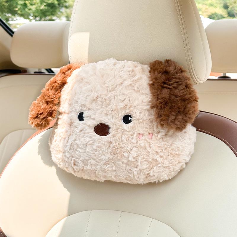 

Мультяшная плюшевая подушка для подголовника автомобиля, поясничная и шейная подушка - Удобная милая автомобильная подушка