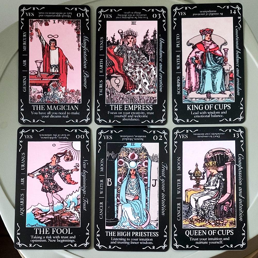 11*6.2cm Beginners Tarot Deck in Tin Box with Guidebook, 78Tarot Cards with Astrology & Numerology Insights