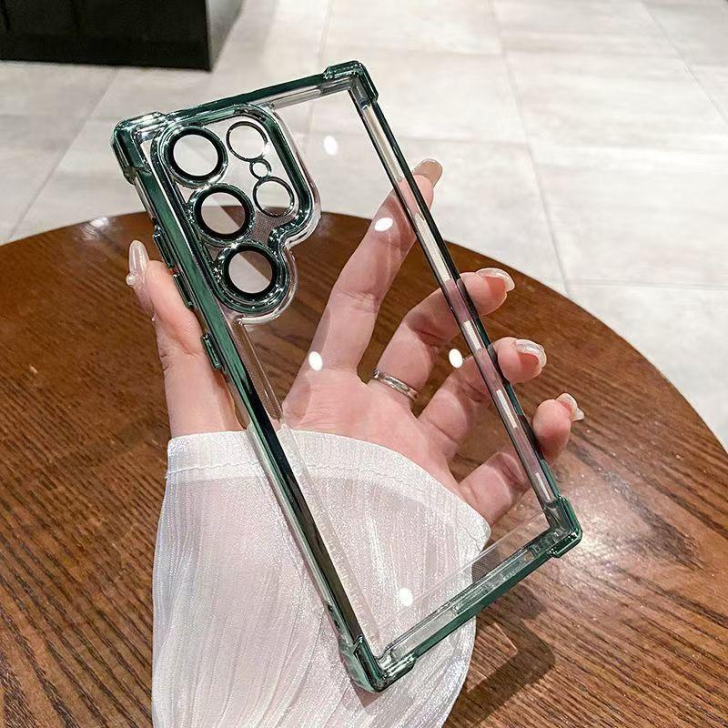 Suitable for Samsung S25ultra Mobile Phone Case A36 Electroplated Four Corner Airbag Anti Fall S24U Full Inclusive A55 Solid