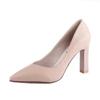 2025 Spring and Autumn New Pointed High Heels Thick Heel Light Mouth Fashion Versatile Professional Temperament Four Seasons Black Single Shoes Women