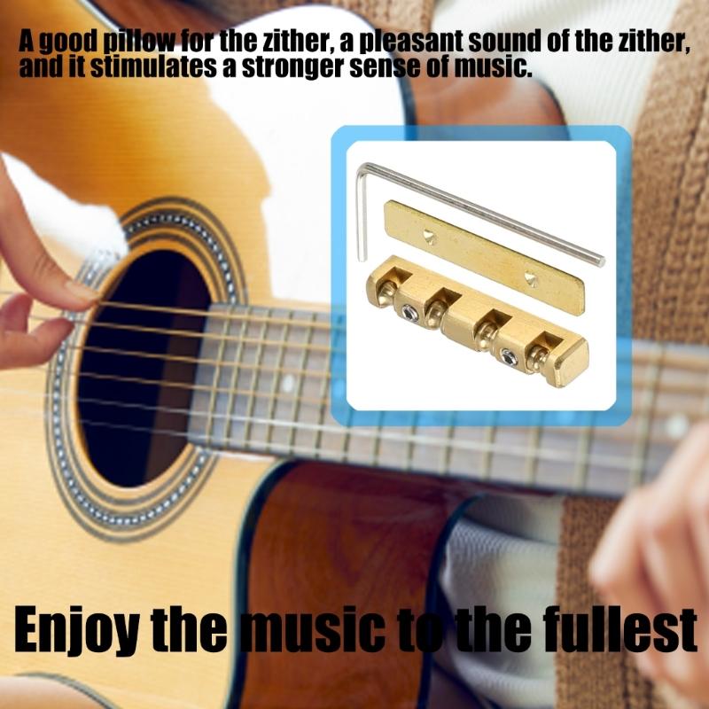 Height Adjustable 4 String Bass Guitar Nut Electric Guitar Brass Roller Guitar Nut Split Regulation Replacement Parts