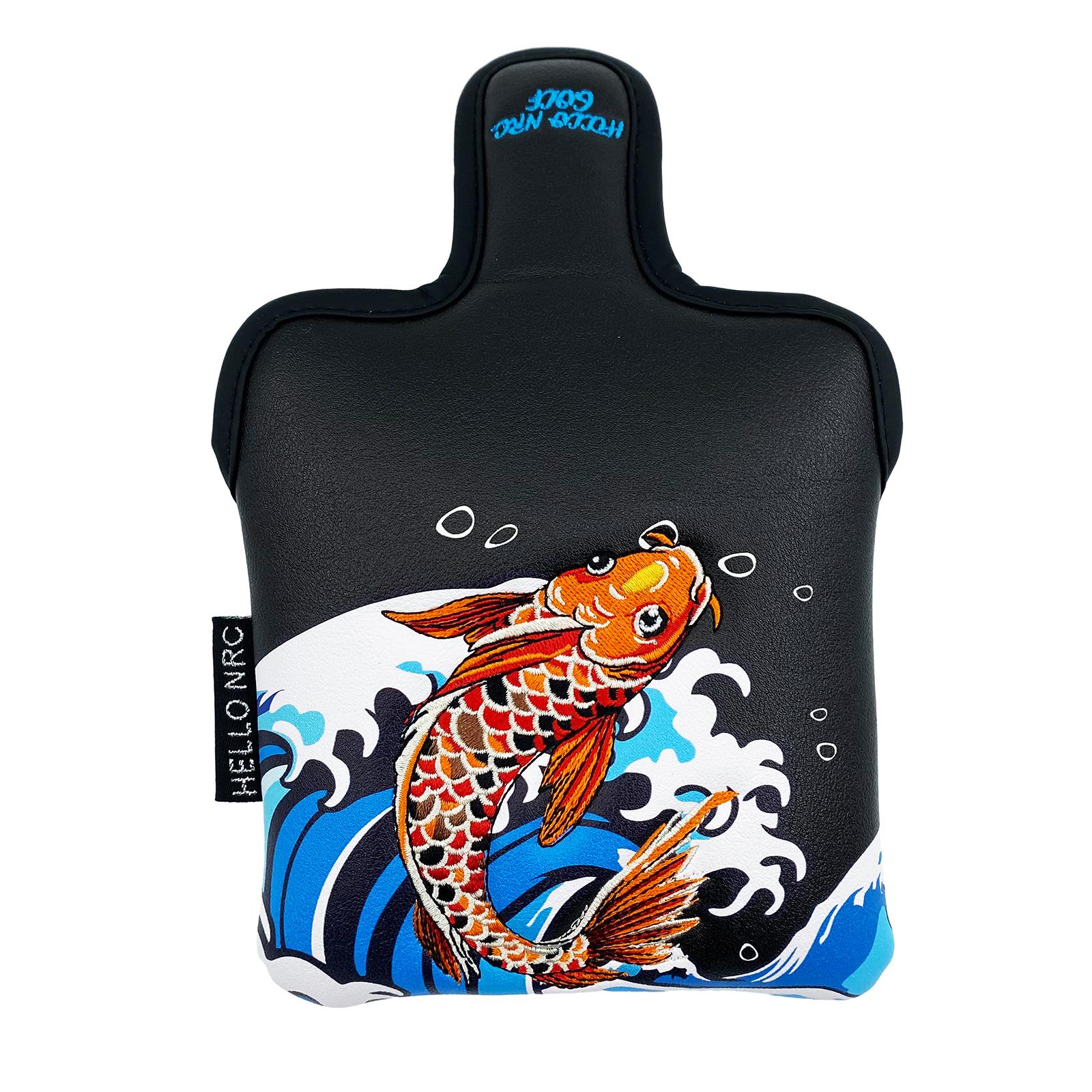 

Golf Mallet Putter Cover Fits Most Mallet Putters Stylish Soft Lining Golfer Gifts PU Leather Golf Putter Cover Golf Headcover чорний