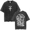 Anime Fullmetal Alchemist Oprané Tričko Edward Elric Alphonse Elric Tričko Pánské Módní Ležérní Nadrozměrná Trička Streetwear