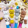 25/68PCS 3D Cute Cat Silicone Bead Set, perfect for DIY handmade crafts such as keychains, necklaces, bracelets, etc