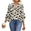 Blouses For Women Dressy Casual 3/4 Length Sleeve Womens Tops V Neck Tshirts Shirts With Flared Sleeve