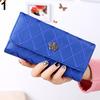 Women's Fashion Crown Rhombus Pattern Faux Leather Clutch Wallet Long Purse