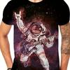 Mens Bold Anime Spaceman 3D T-Shirt Short Sleeve Crew Neck - Lightweight Trendy Perfect for Summer Outdoor Adventures