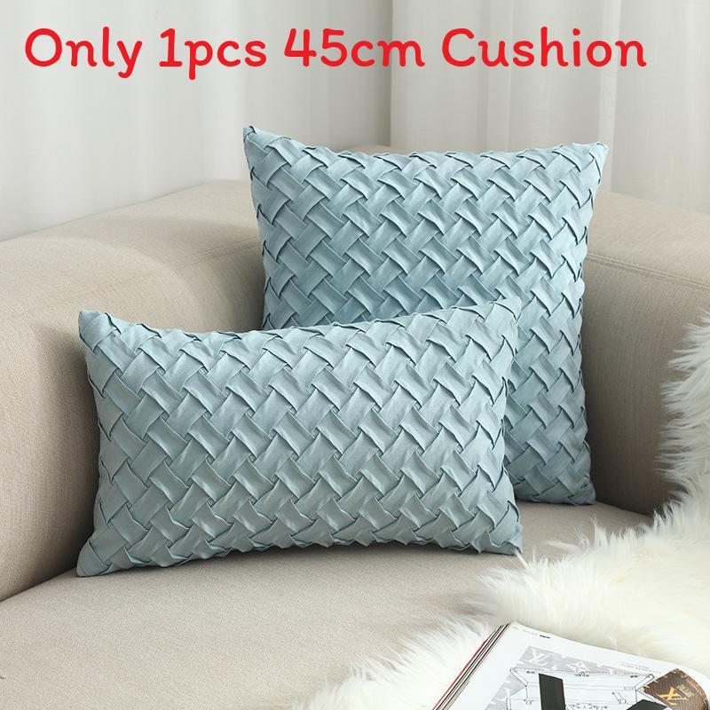 

Стильная подушка для автомобильного сиденья с ручным плетением из микрофибры для комфорта дома и в офисе Blue