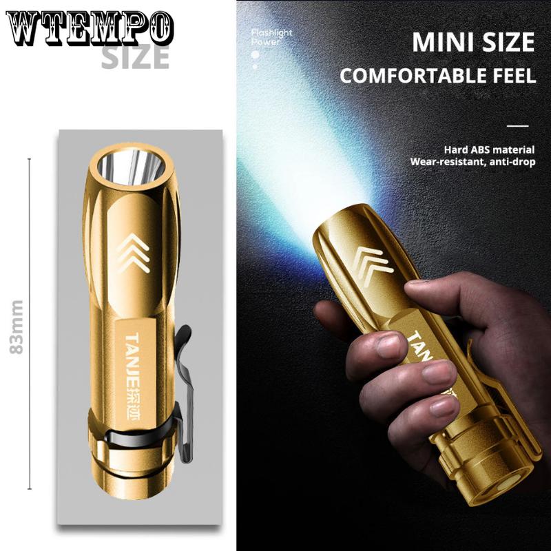 Mini Small Flashlight Multifunctional Strong Light Flashlight Outdoor Portable Flashlight Home USB Rechargeable Flashlight