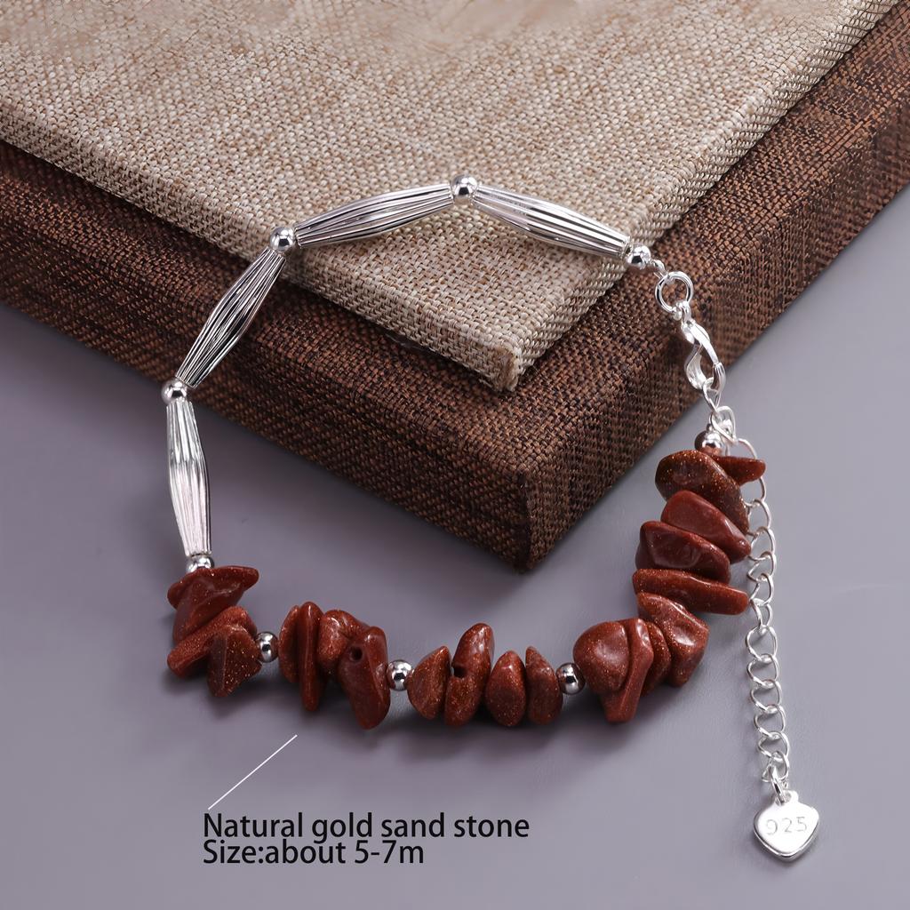 925 Silver Multicolour Bead Bracelet For Women Three Layers Geometry Drip Glaze Versatile Jewelry Dropship