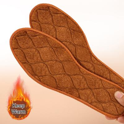2 Pairs Fall Winter Shoe Insoles Thickened Warm Cozy Insoles for Men Women Cold Weather Foot Warmers