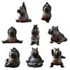 Yoga Master Hippo Figurine Handcrafted Clumsy Yoga Hippopotamus Ornament Zen Meditation Hippo Statue for Home Office Decor Yoga Lovers Gift