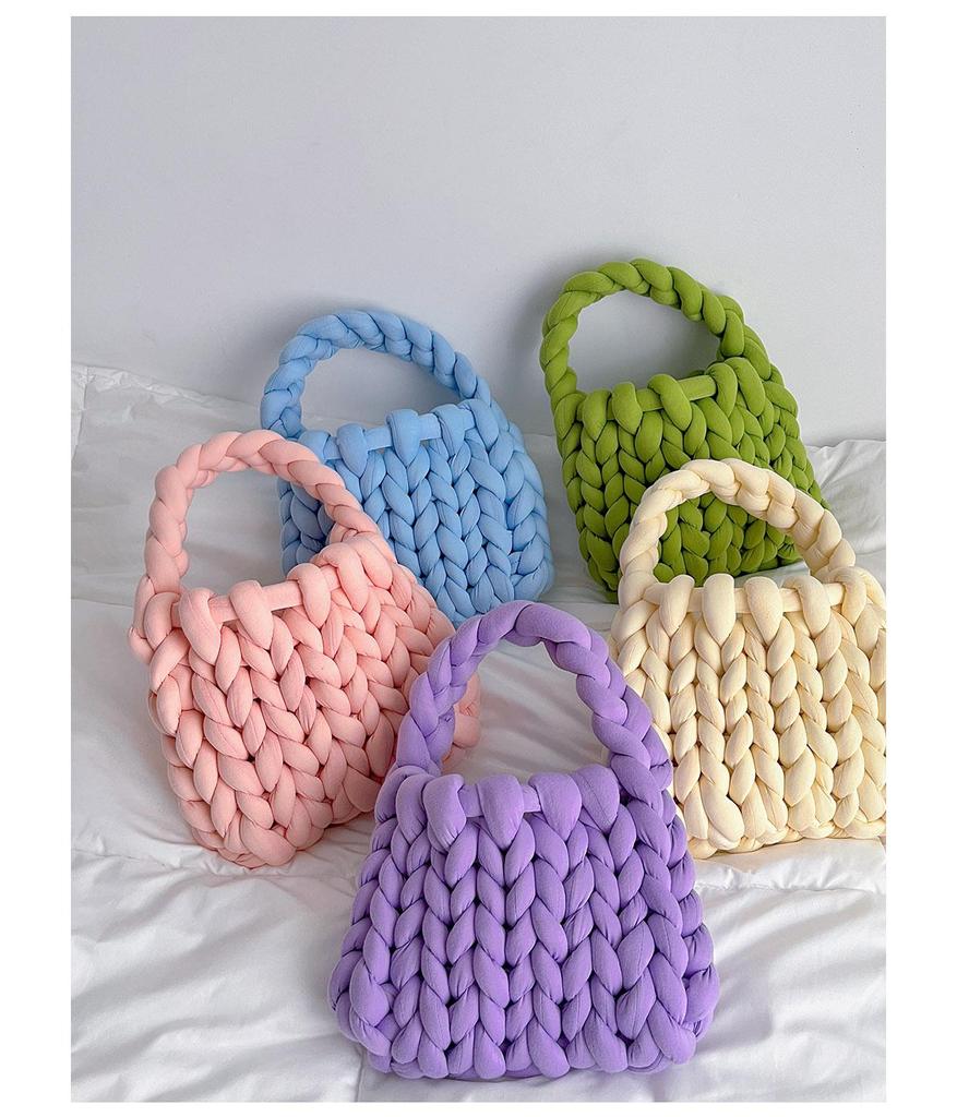 Icelandic Wool DIY Chunky Knit Korean-Style Tote Bag