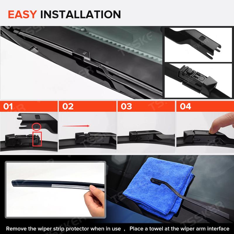 Front & Rear Wiper Blades Set For Subaru Forester SK -    Windshield Windscreen Window Brushes