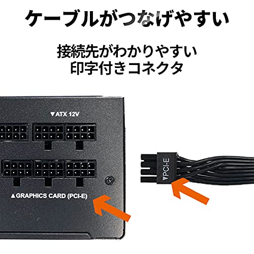 Kuroutoshikou 850W ATX Power Supply, 80 PLUS Gold, Full Plug-in, Semi-Fanless, KRPW-GA850W/90+