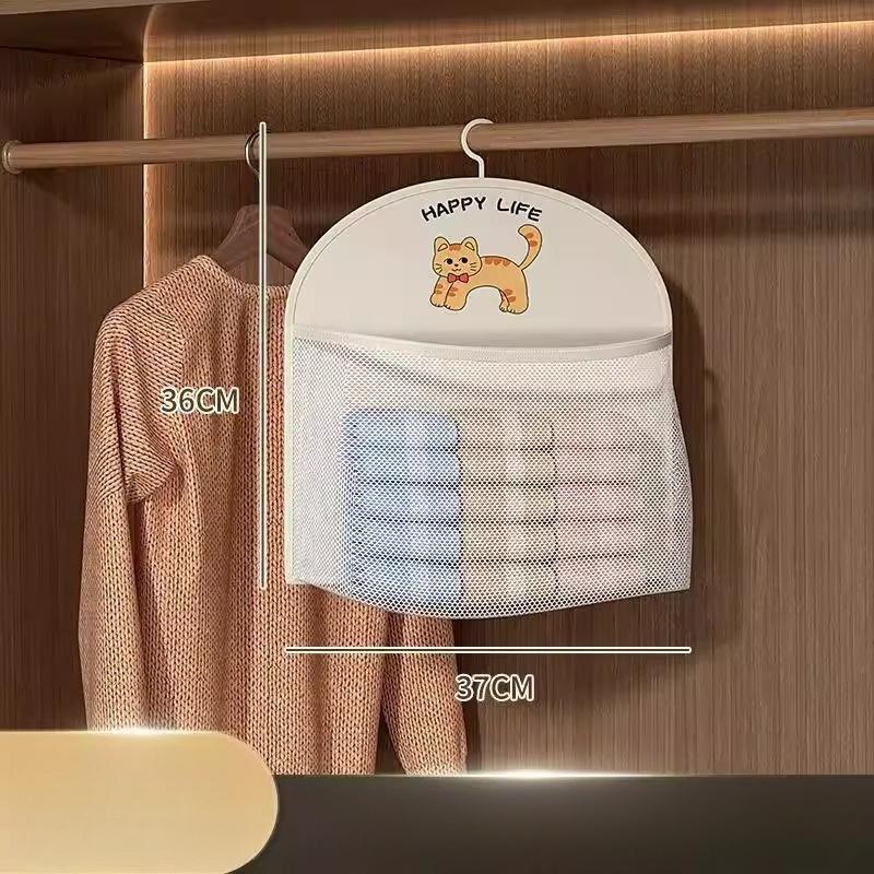 Large-capacity Sock Storage Gadget, Dormitory Wardrobe Hanging Underwear Multi-layer Pantyhose Hanging Bag, Hanging and Organizing Mesh Bag