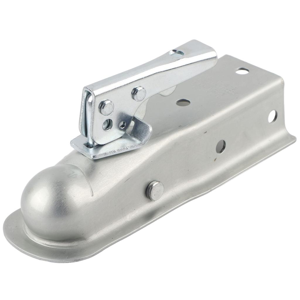 Straight Tongue Trailer Coupler 2in Channel Secure Coupling for 1 7 8in Hitch Ball 2000lbs Weight Capacity