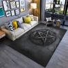 Mystical Wooden Pentagram Symbol Carpet Yoga Living Room Room Decor Children's Crawling Mat Doormat Area Rug Games Mat