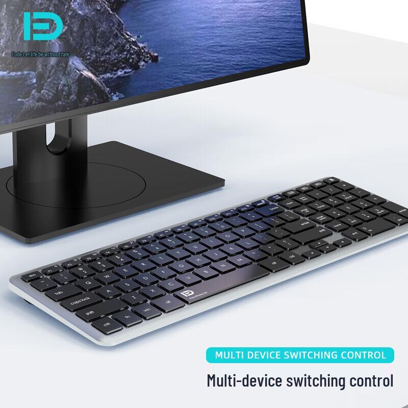 Fude K602T Ultra-Thin Tri-Mode Wireless Keyboard