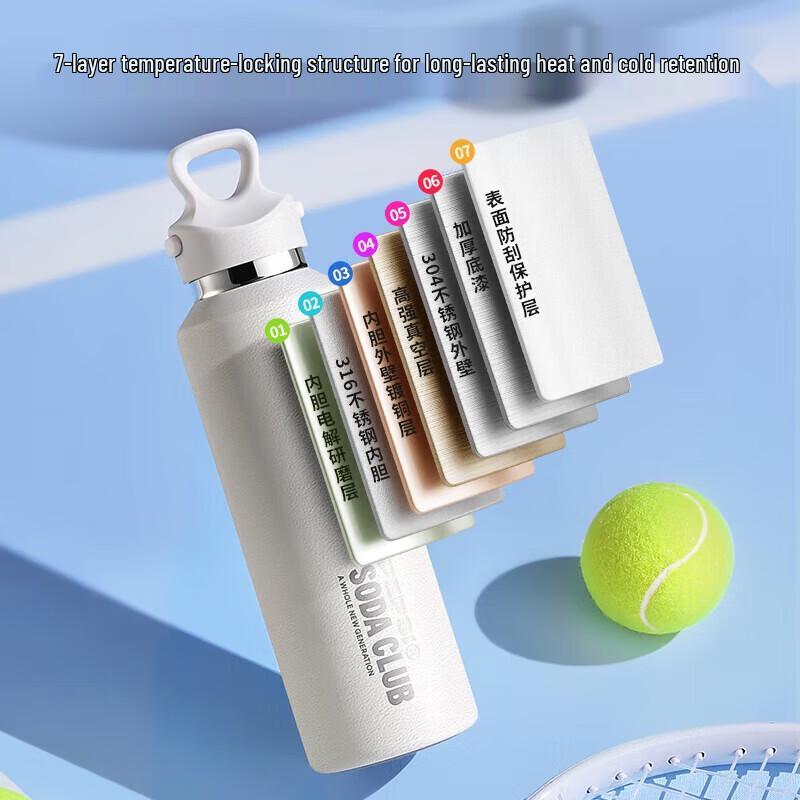 Pepsi 600ml 316 Stainless Steel Insulated Straw Bottle