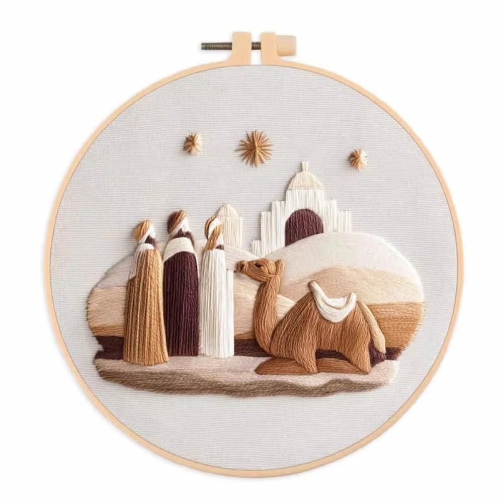 Christmas Cross Stitch Nativity Scene Embroidery Kit Cross Stitch Set Non-finished Products Embroidery DIY Materials Handmade