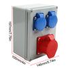 Wall Distributor Sockets Distribution Box 220-250V 16A Outdoor Waterproof ABS Plastic IP44 for Construction Power Distribution