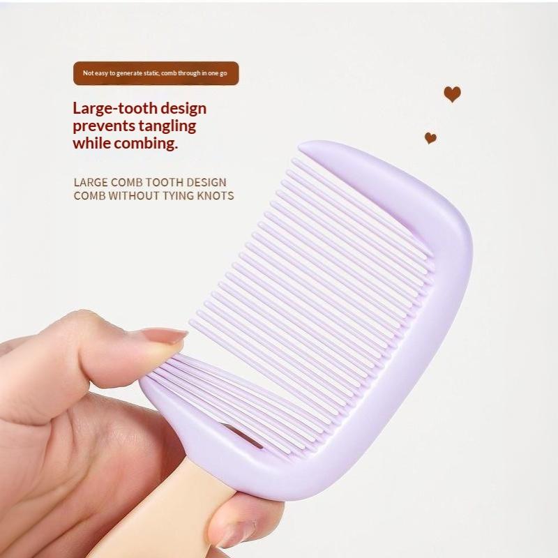 Cute Small Hair Comb Mini Durable Soft Plastic with Hanging Hole Lightweight for Kids Daily Grooming Travel