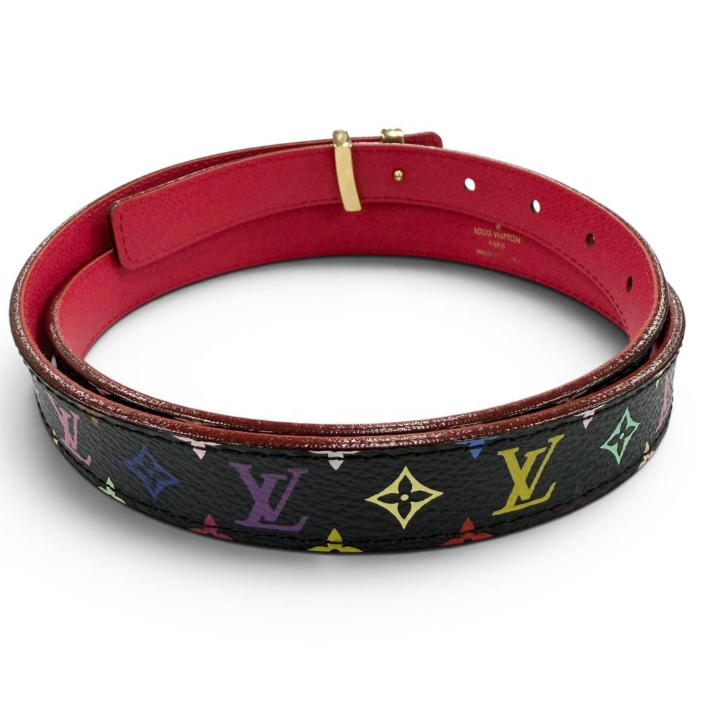 Great LOUIS VUITTON belt Saintur Monogram leather Women M9631W Used