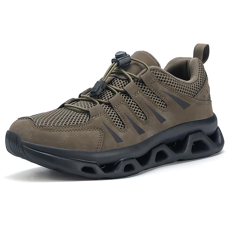 

Unisex Footwear Lightweight Hollow Outdoor Casual Sport Shoes In Mesh Walking Shoes 46 зелений