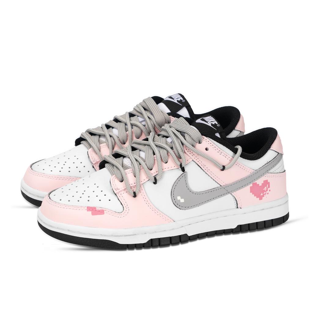 Nike Dunk Pixel Love Leather Slip Resistant Abrasion Resistant Slip Resistant Abrasion Resistant Low Top HF5441-100(team-971)-Random Packaging Bags