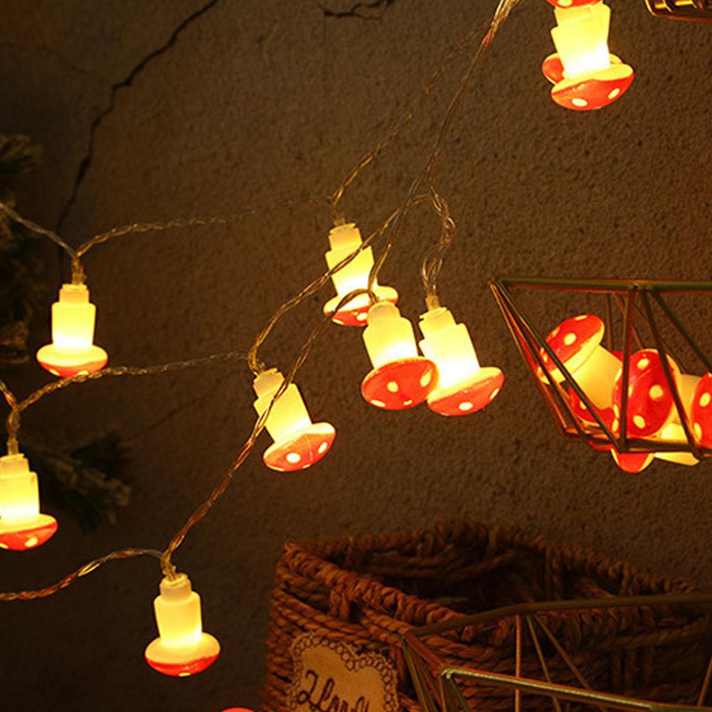1.5m/3m Mushroom LED Light String USB/Battery Power Fairy Lights Garland for Christmas Holiday Party Wedding Garden Decoration Lights