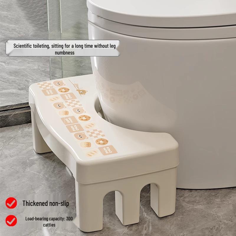 Non-Slip Thickened Toilet Squatting Footstool for Kids & Adults