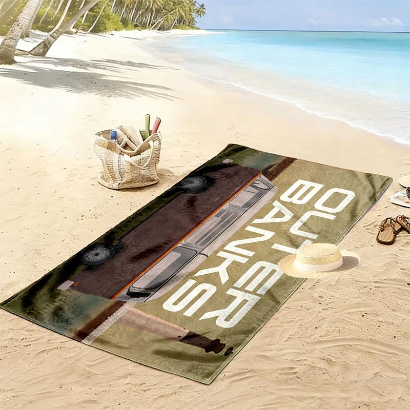 Outer Banks Poster Print Beach Towel, Large Soft Quick Dry Towel for Beach Camping Swimming