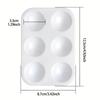 20 Pcs White Plastic Paint Palette 6 Well Watercolor Palette Rectangular Paint Tray Paint Mixing Palette
