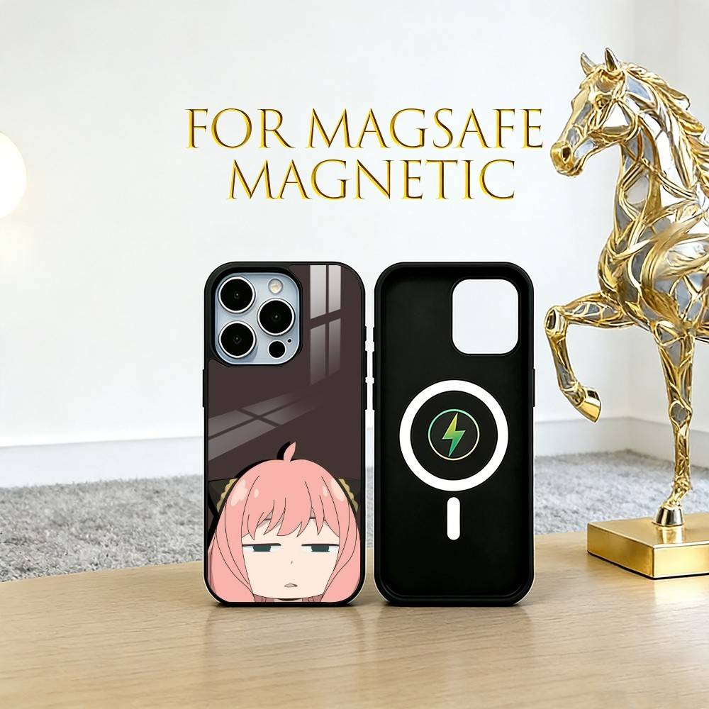 Chibi Girl Phone Case For iPhone17,16,15,14,13,12,11 Plus,Pro Magnetic with Magsafe Wireless Charging