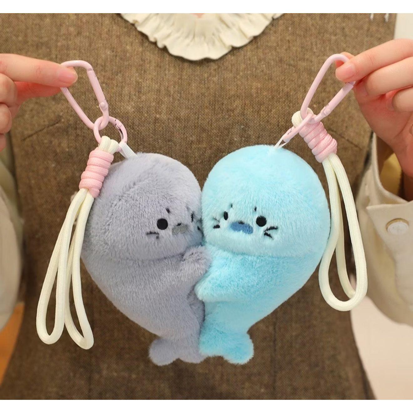 Porte-clés à sceau magnétique Mignon Porte-clés pour sac Charms de sac magnétisés Cadeaux amusants pour amoureux Saint-Valentin Cadeau de Noël