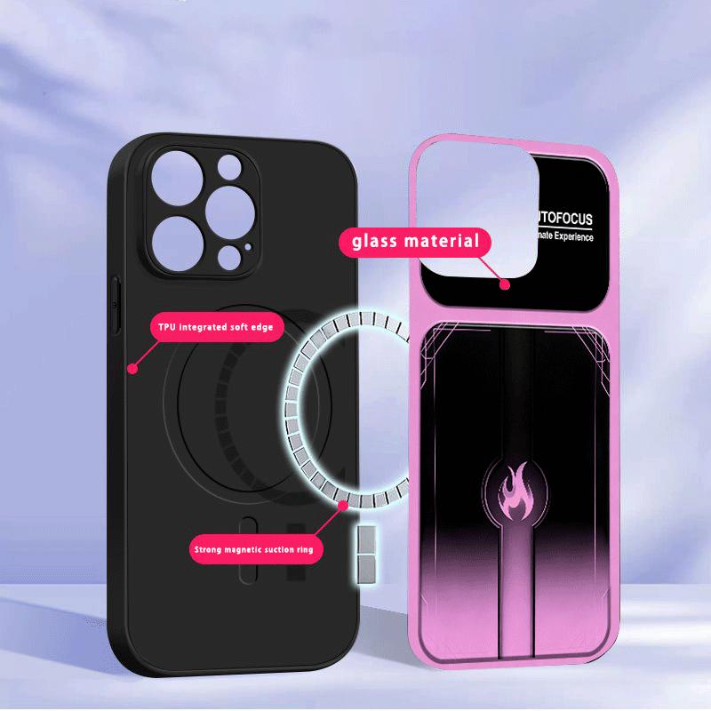 Dazzling Purple Flames Suitable For Samsung Galaxy S25 Ultra S20 FE S21 S22+ S23 Plus S24 S26 Edge Magnetism Glass Phone Casee